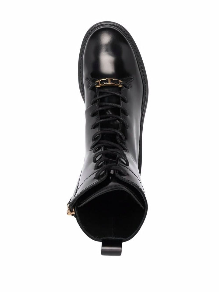 LEATHER COMBAT BOOTS