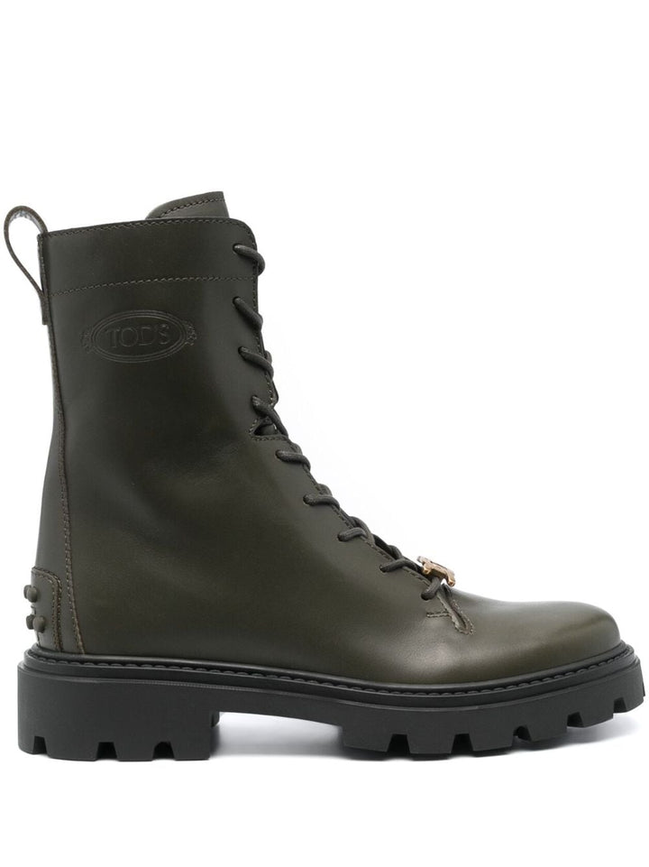CALF LEATHER ANKLE BOOTS