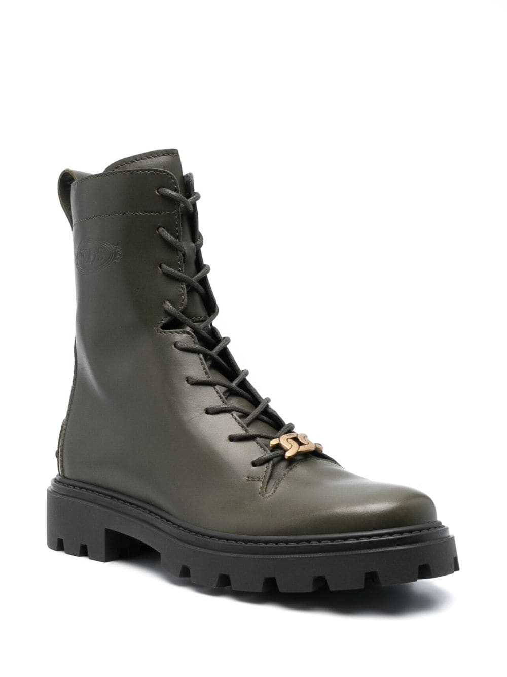CALF LEATHER ANKLE BOOTS