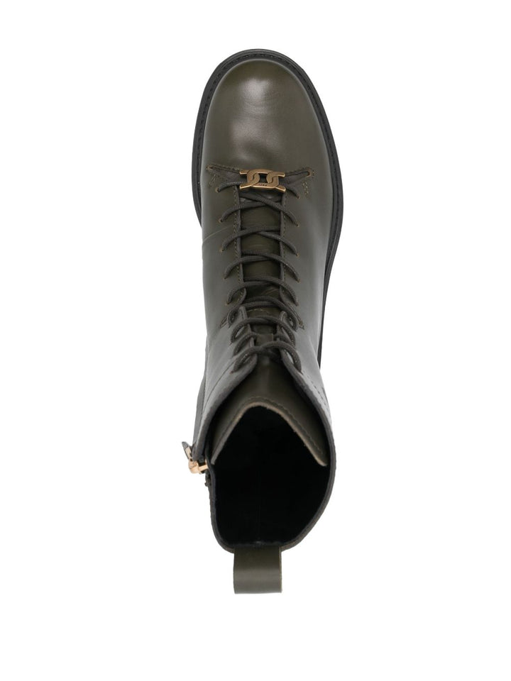 CALF LEATHER ANKLE BOOTS