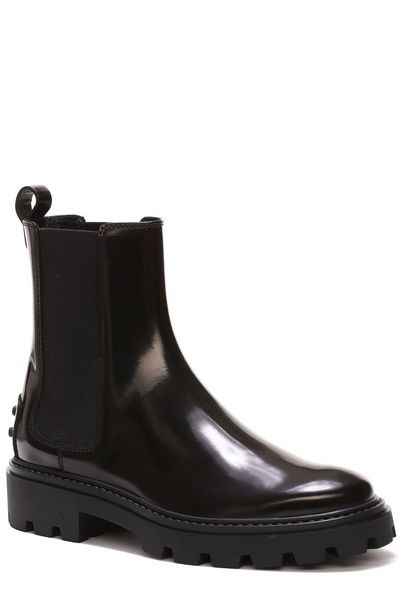 STUDDED LEATHER CHELSEA BOOTS