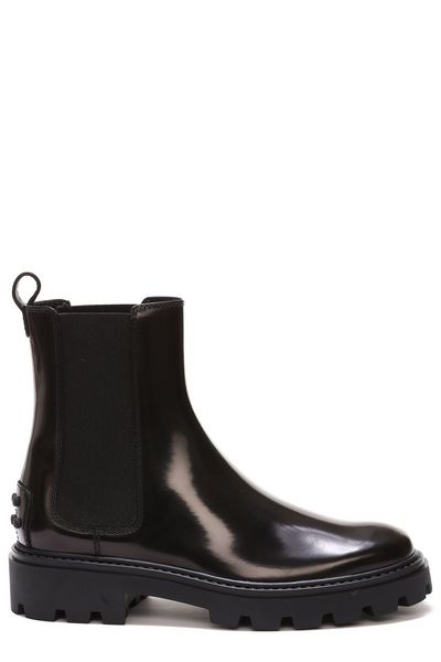 STUDDED LEATHER CHELSEA BOOTS