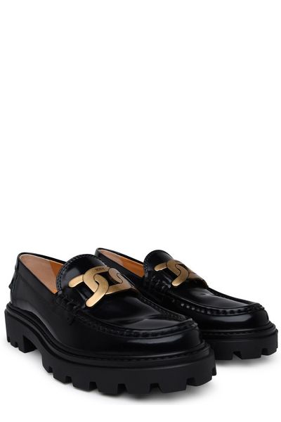 LOGO PLAQUE PLATFORM LOAFERS