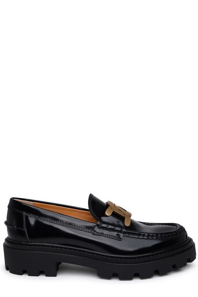 LOGO PLAQUE PLATFORM LOAFERS