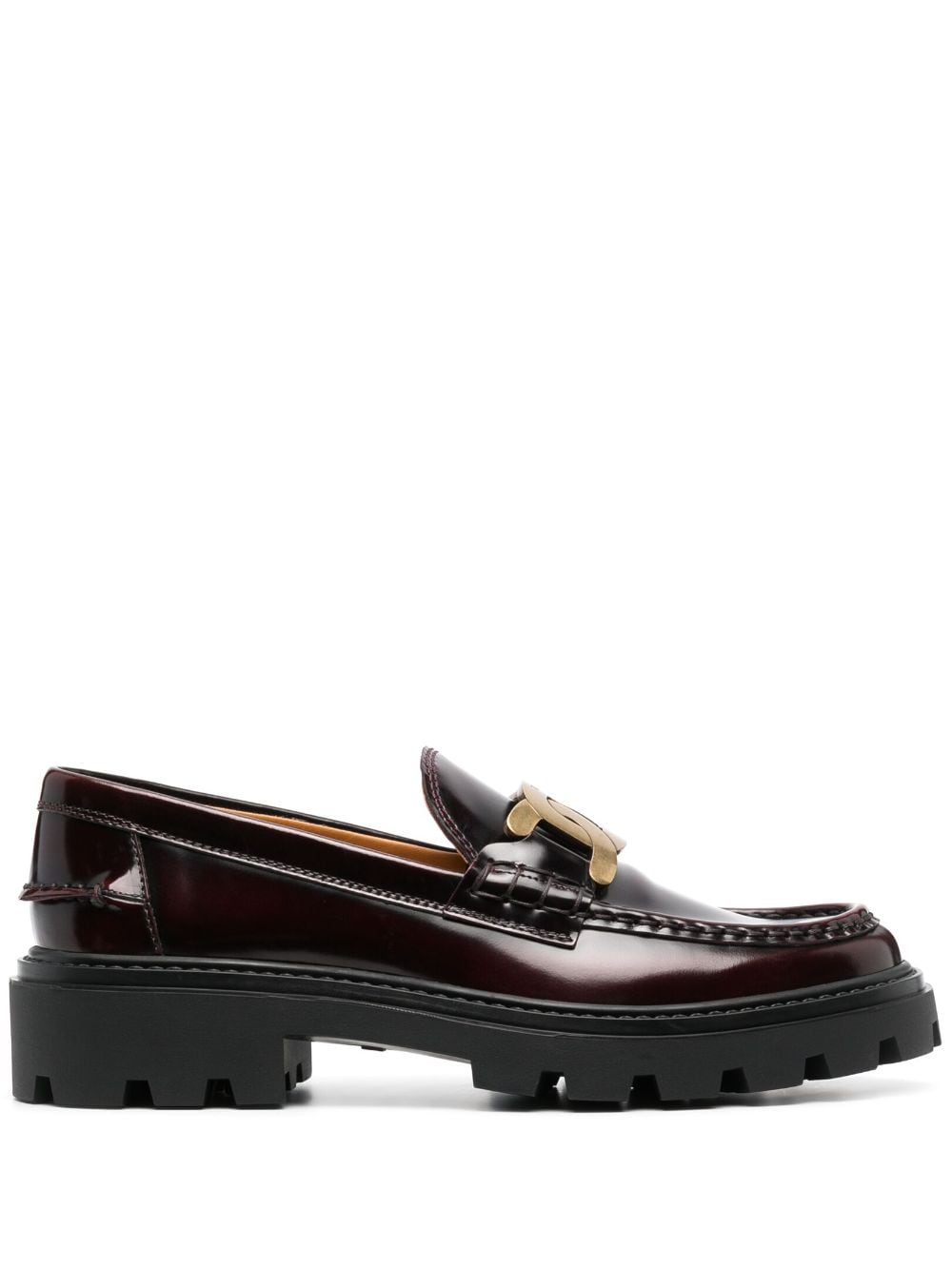 55 LOGO PLAQUE LEATHER LOAFERS