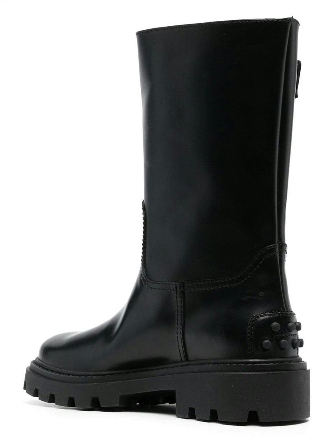 buckle detail leather boots