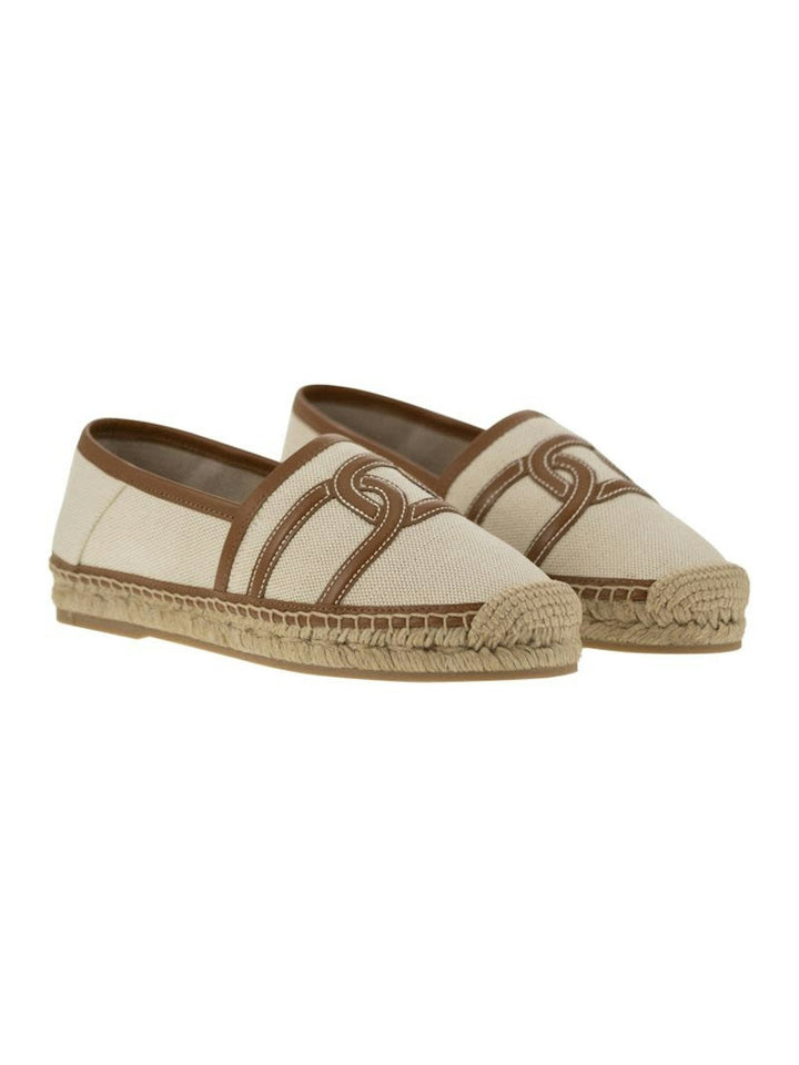 SLIP-ON KATE IN CANVAS AND LEATHER