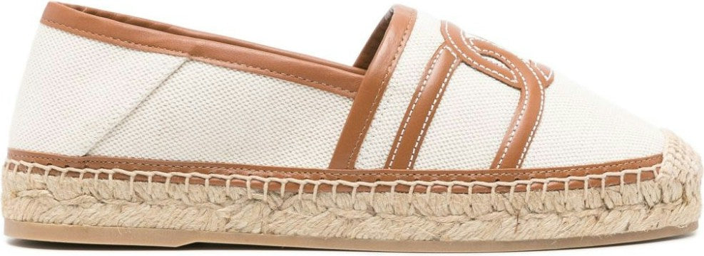 JACQUARD ROUND TOE LEATHER FLATS