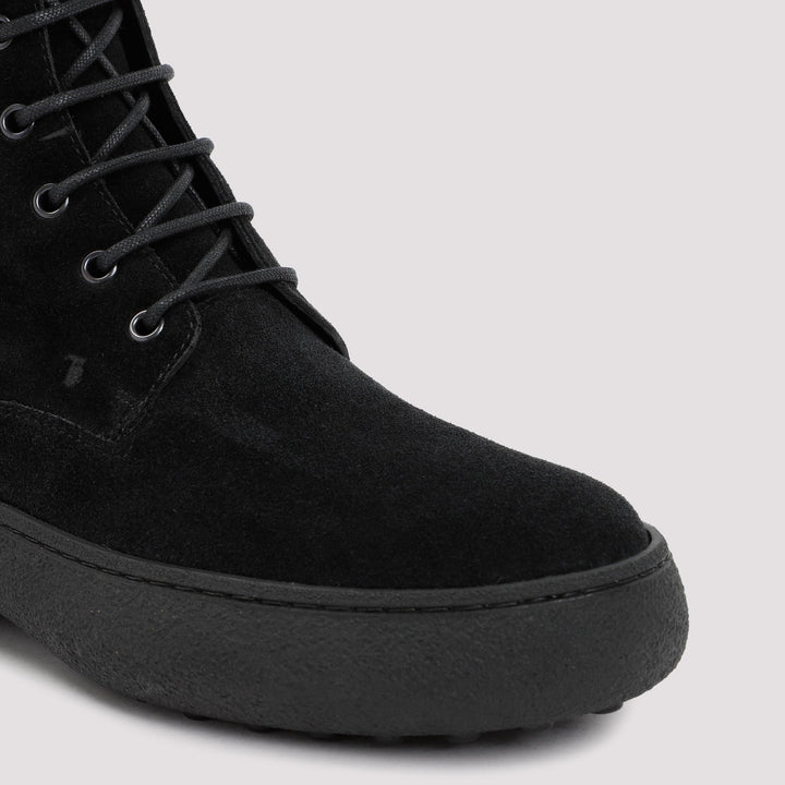 TOD`S LACE-UP ANKLE BOOTS IN SUEDE