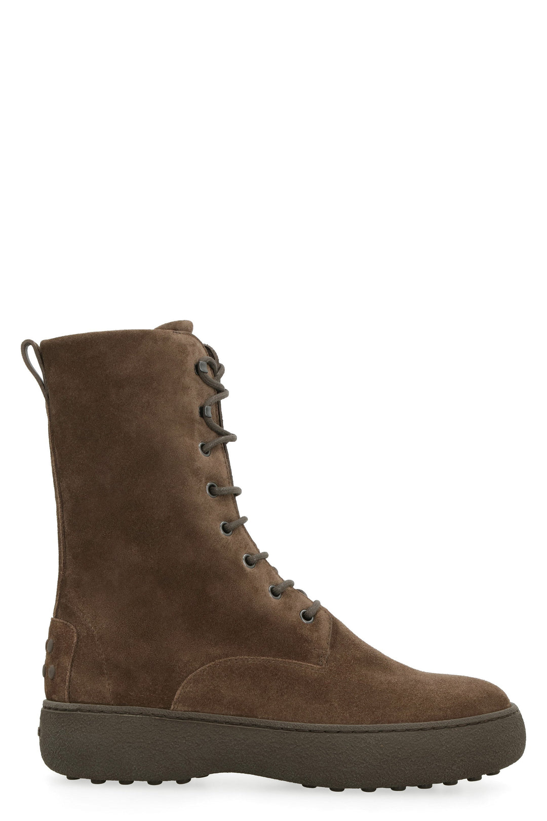 LACE-UP SUEDE ANKLE BOOTS