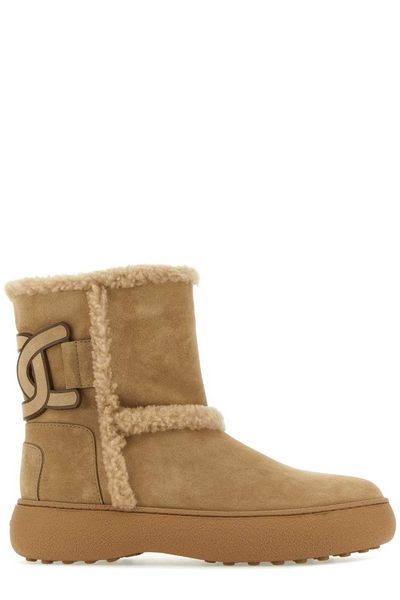 LEATHER RAFFIA ANKLE BOOTS