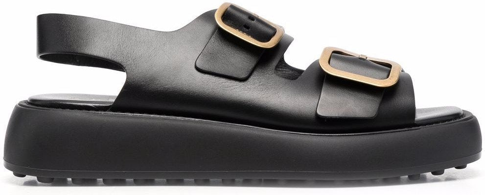 LEATHER SANDAL WITH BUCKLES