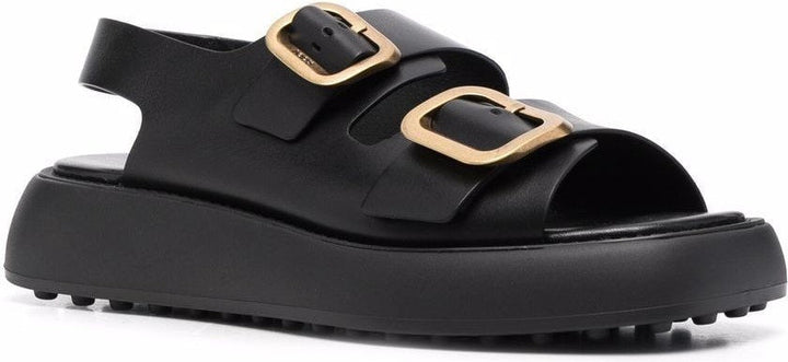 LEATHER SANDAL WITH BUCKLES