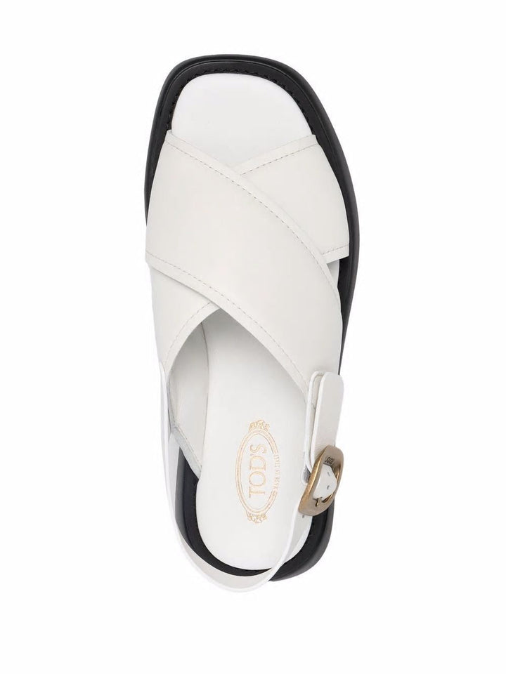 Cross-strap Slingback Sandals