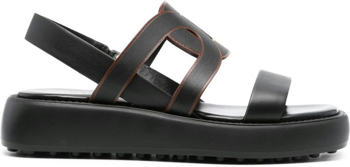 CUT-OUT LOGO STRAP SANDALS
