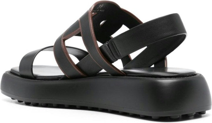 CUT-OUT LOGO STRAP SANDALS
