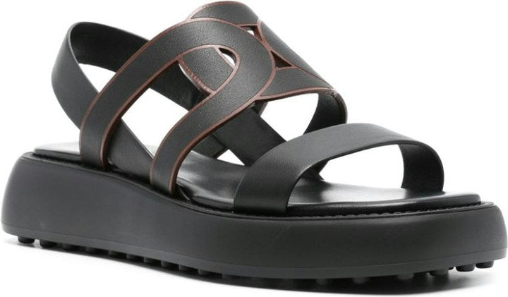 CUT-OUT LOGO STRAP SANDALS