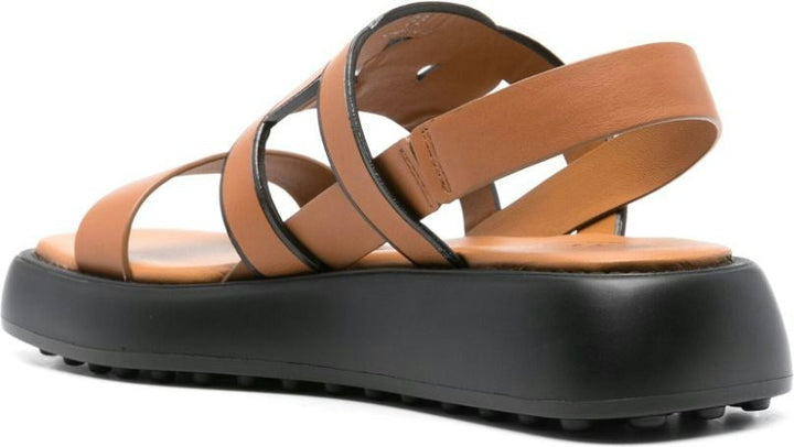 CUT-OUT LOGO STRAP SANDALS