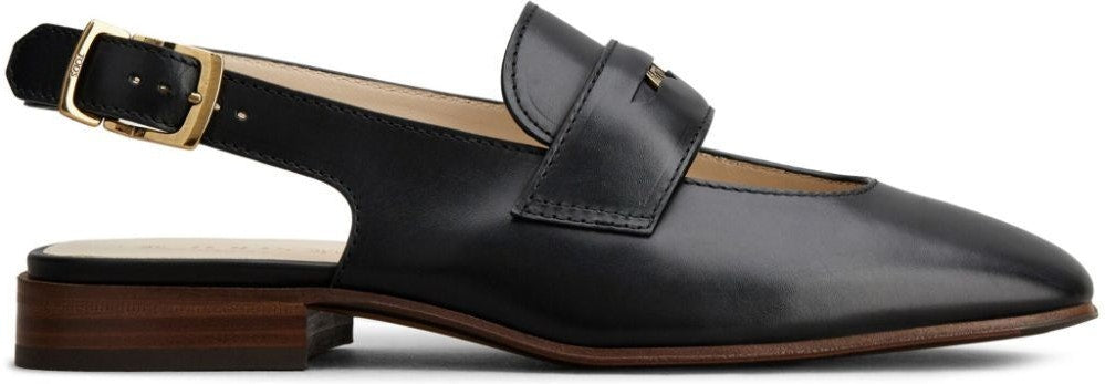 LEATHER SLINGBACK FLATS