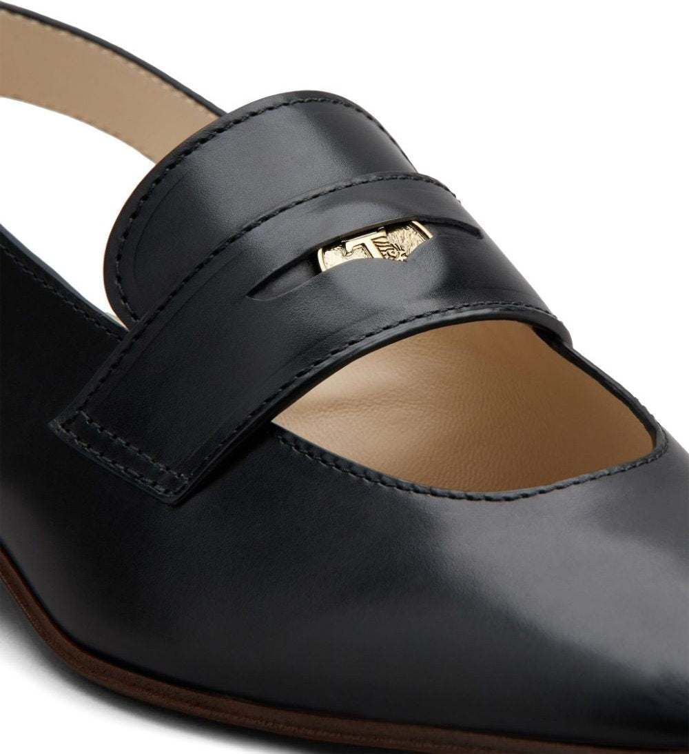 LEATHER SLINGBACK FLATS