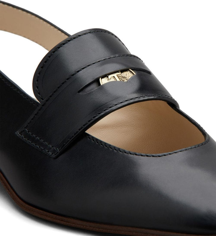 LEATHER SLINGBACK FLATS