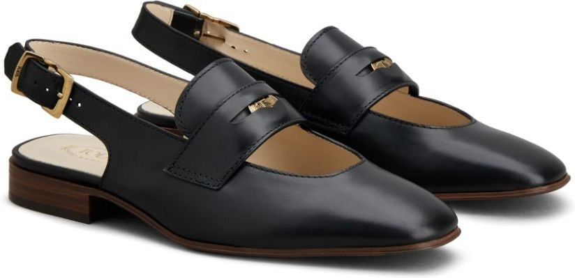 LEATHER SLINGBACK FLATS