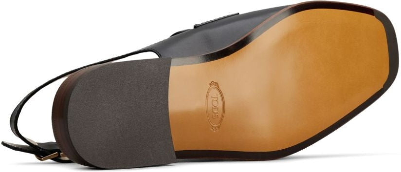 LEATHER SLINGBACK FLATS