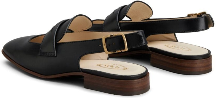 LEATHER SLINGBACK FLATS