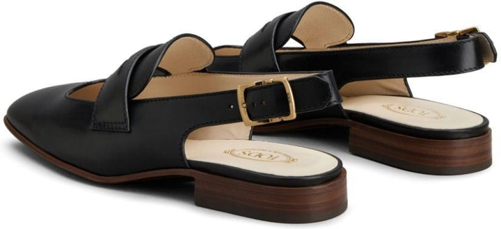 LEATHER SLINGBACK FLATS