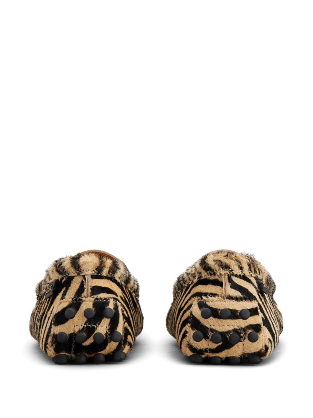 GOMMINO ZEBRA MOTIF LOAFERS