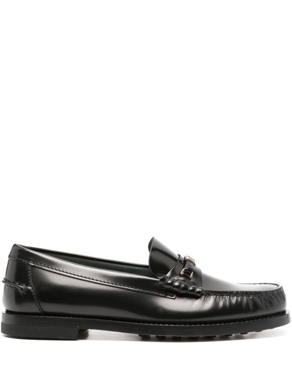 CHAIN LEATHER LOAFERS