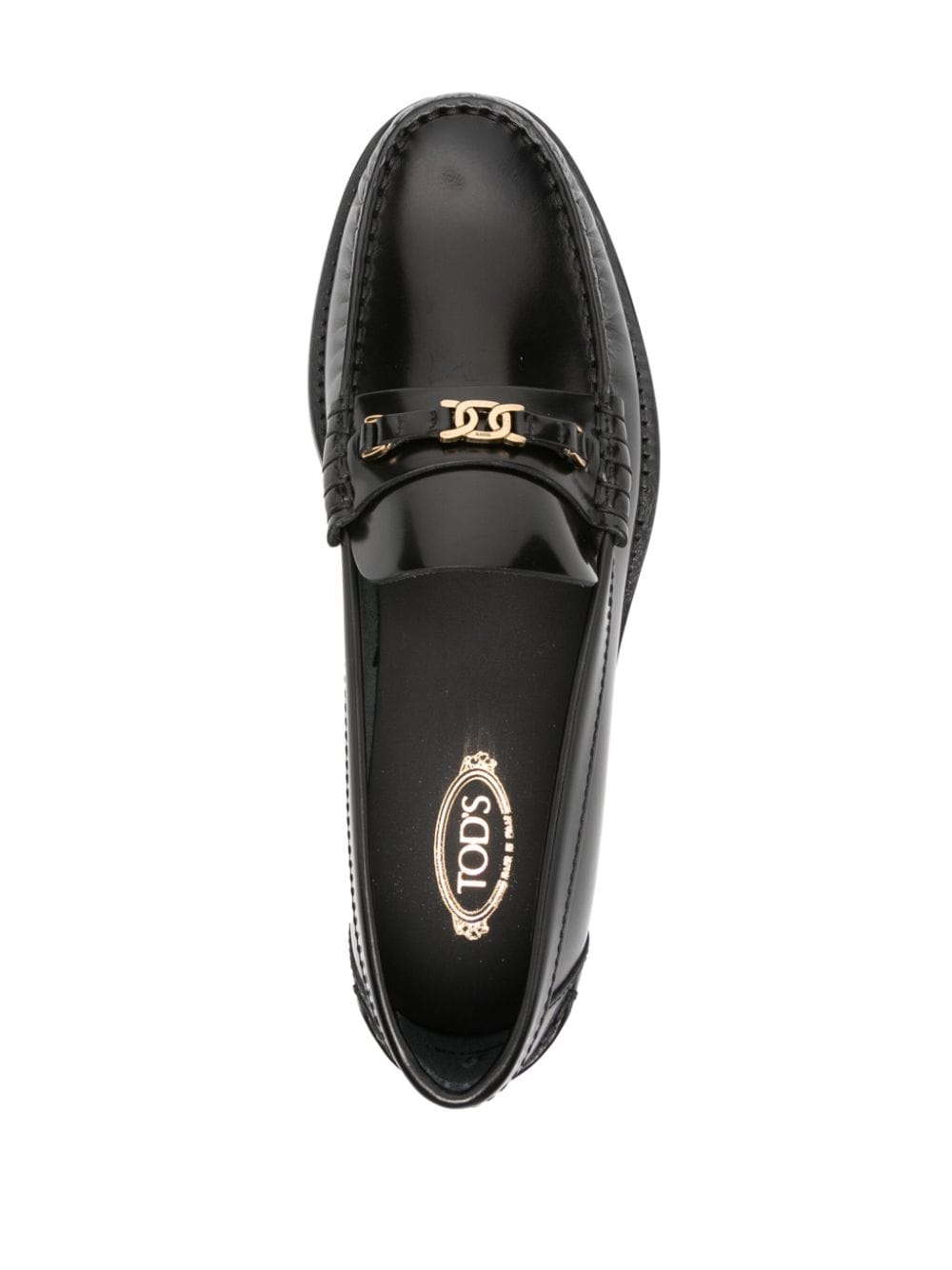CHAIN LEATHER LOAFERS