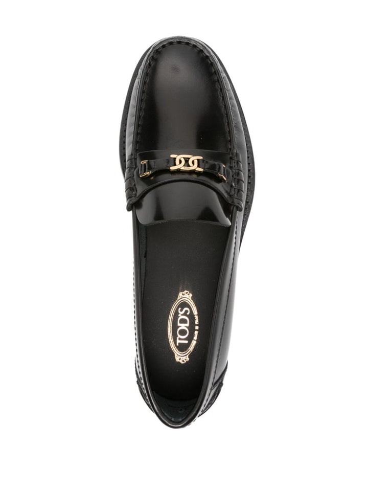 CHAIN LEATHER LOAFERS