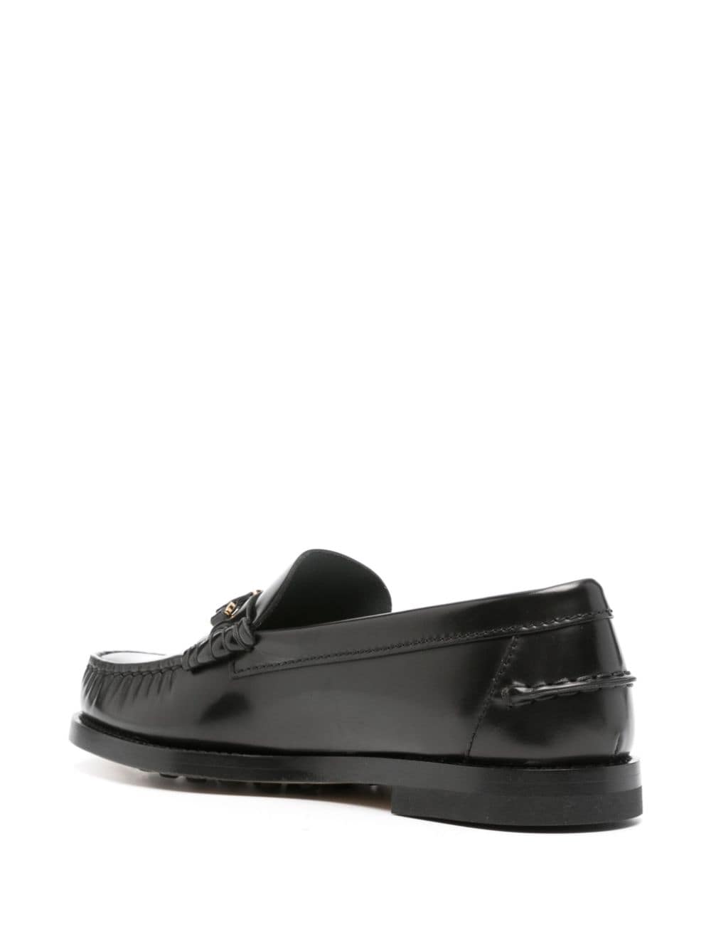 CHAIN LEATHER LOAFERS