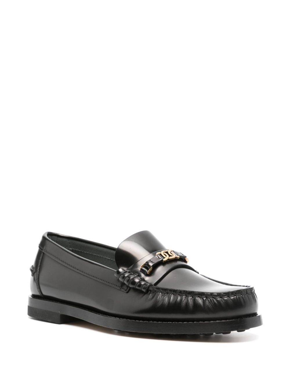 CHAIN LEATHER LOAFERS