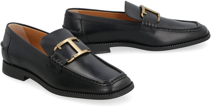 LOGO DETAIL LEATHER LOAFERS