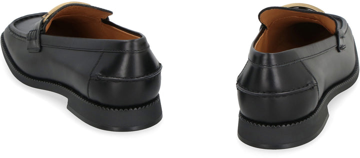 LOGO DETAIL LEATHER LOAFERS