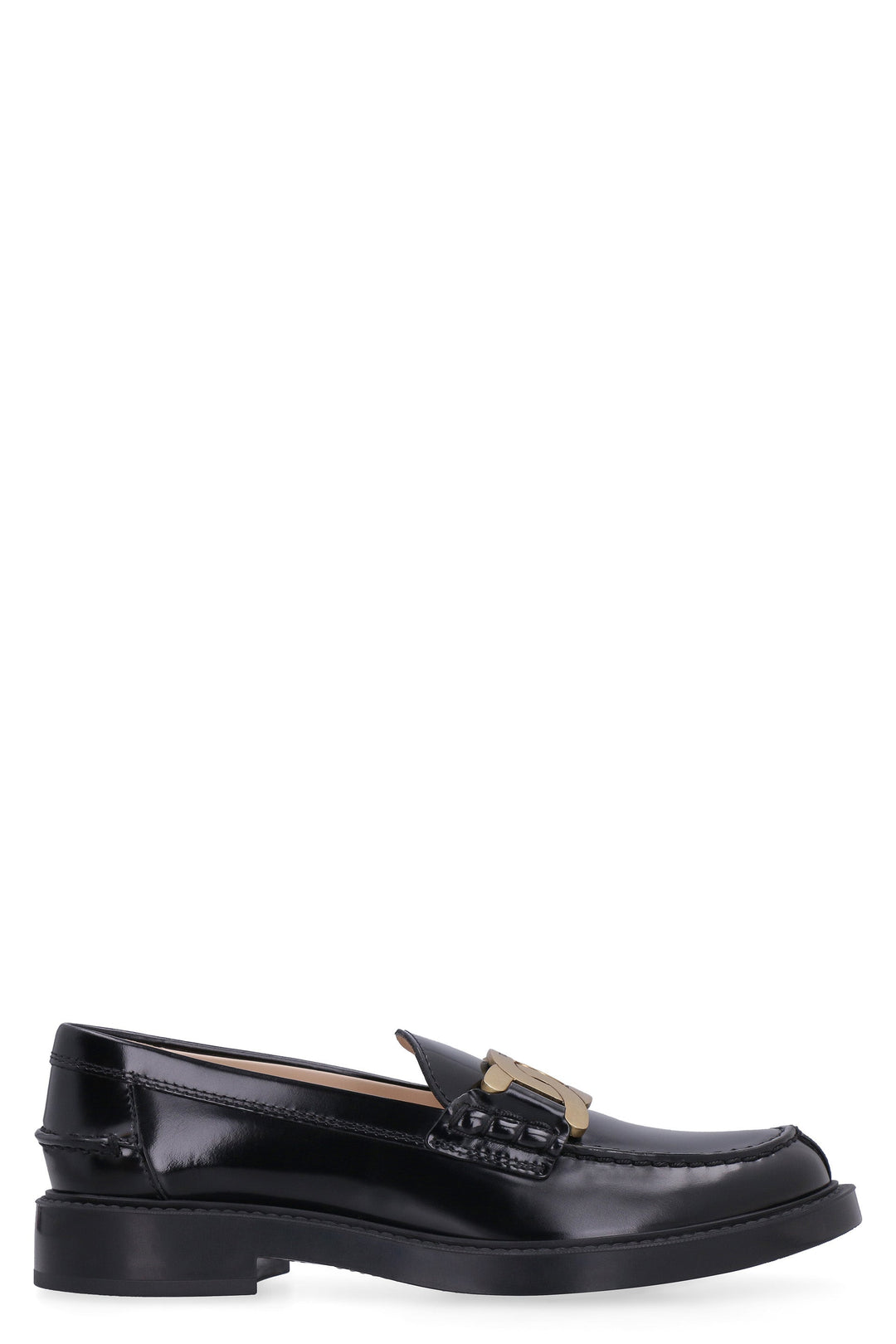 BLACK LEATHER LOAFERS