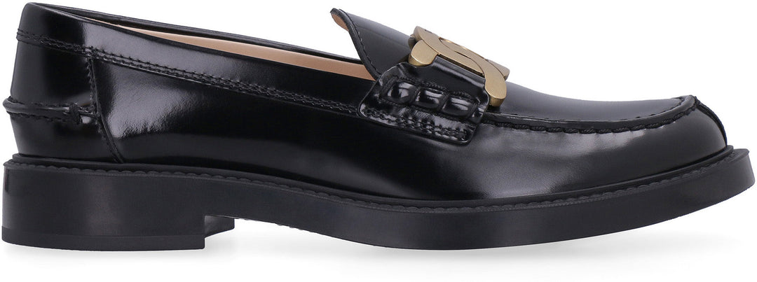 BLACK LEATHER LOAFERS