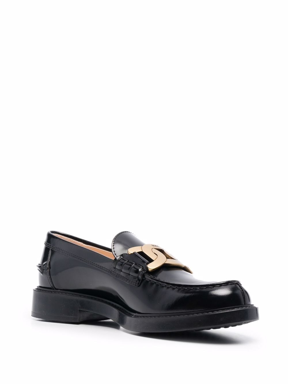 BLACK LEATHER LOAFERS
