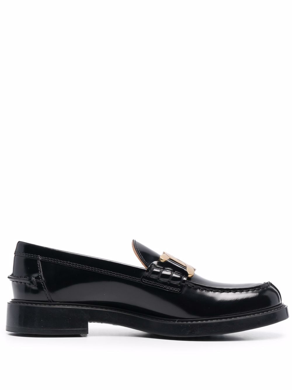 CHAIN LEATHER LOAFERS