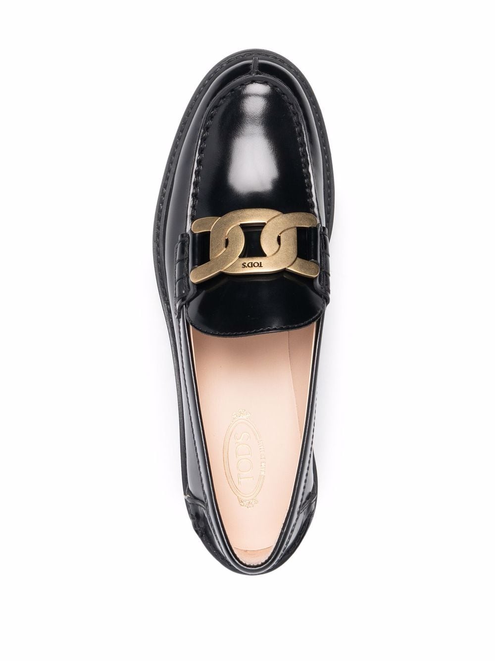 CHAIN LEATHER LOAFERS