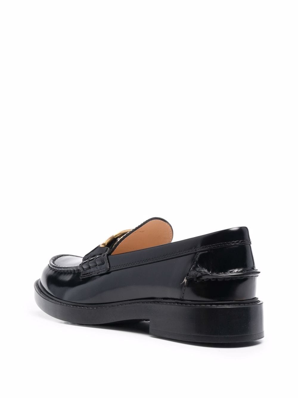 CHAIN LEATHER LOAFERS