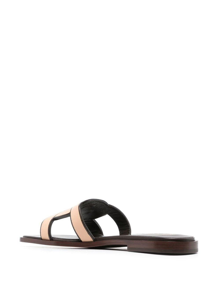 LEATHER LOGO STRAP SANDALS
