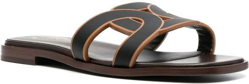 LEATHER FLAT SANDALS