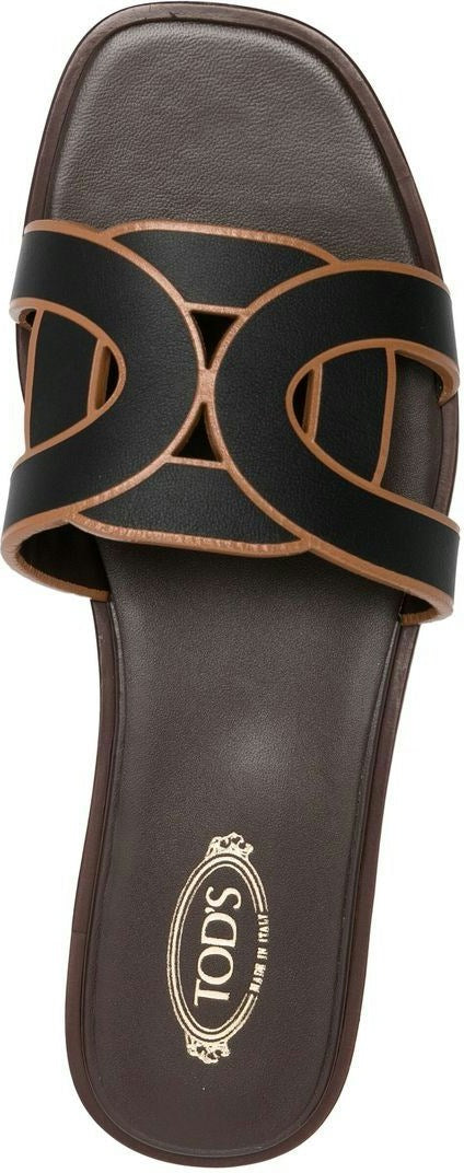 LEATHER FLAT SANDALS