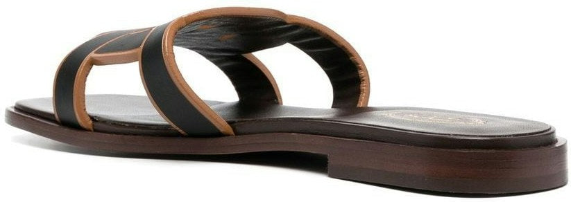LEATHER FLAT SANDALS
