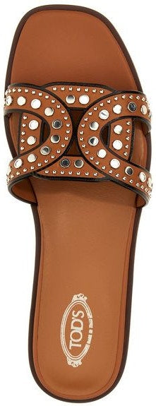 MAXI CATENA STUD EMBELLISHED SANDALS