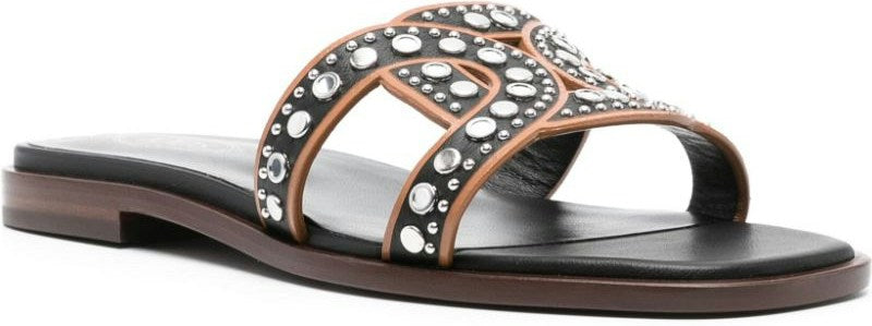 LEATHER FLAT SANDALS