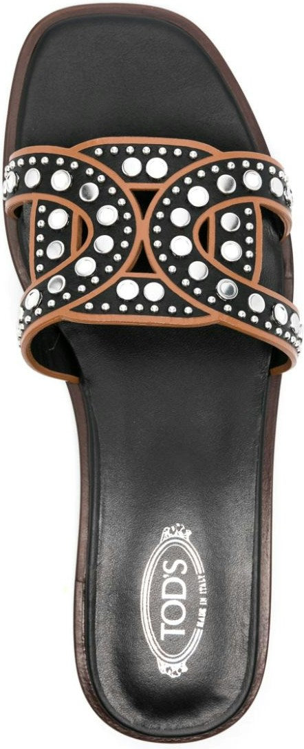 LEATHER FLAT SANDALS